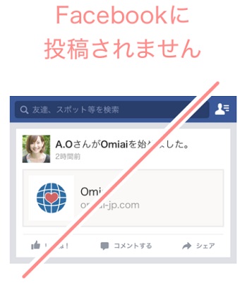OmiaiではFacebookの友だちは表示されない